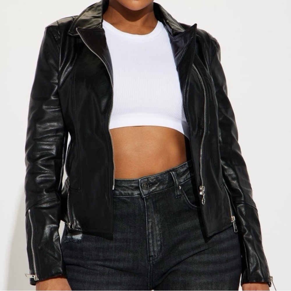 Fashion nova leather jacket